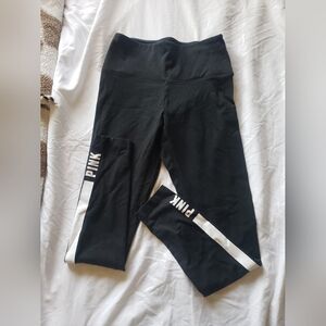 PINK Victoria's Secret Black and White Leggings